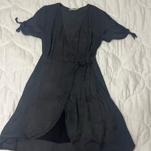 Black wrap dress size large